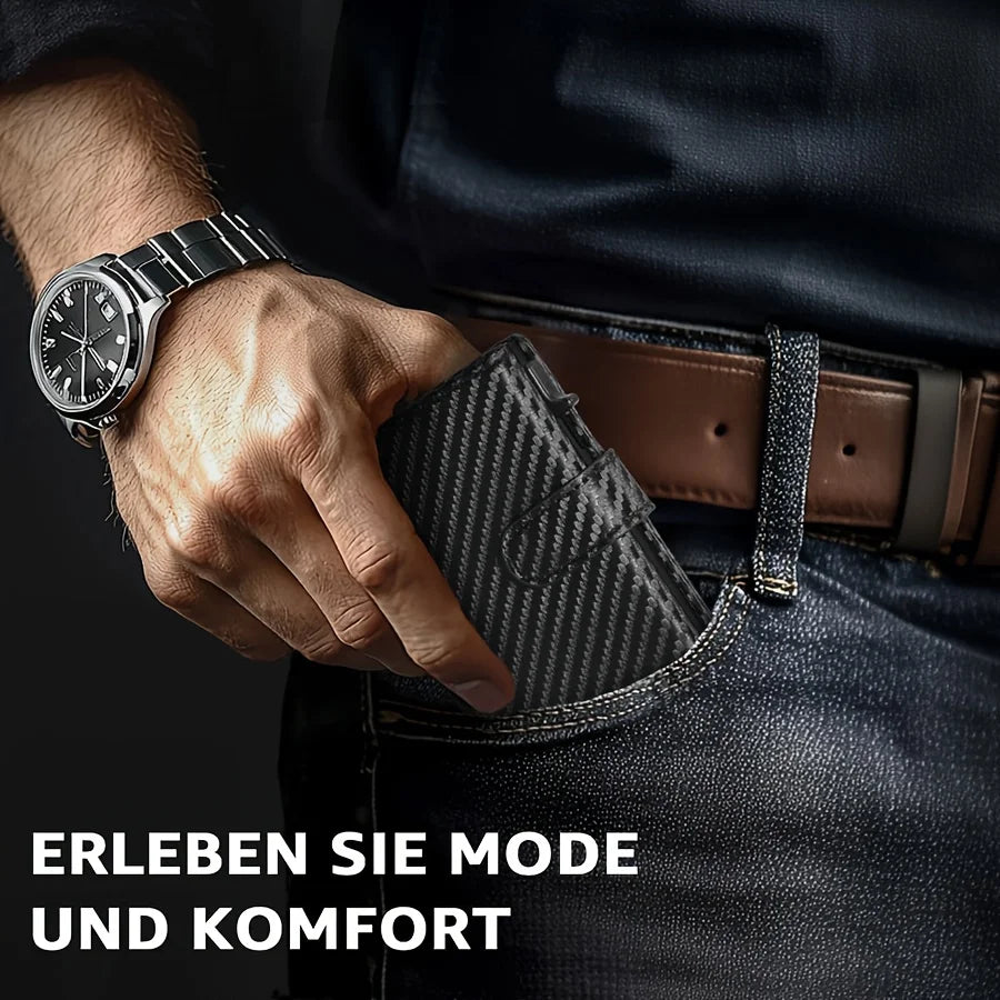 Men'S Wallet with Coin Case RFID Protection Slim Wallet Card Wallet Small Credit Cards Credit Card Wallet