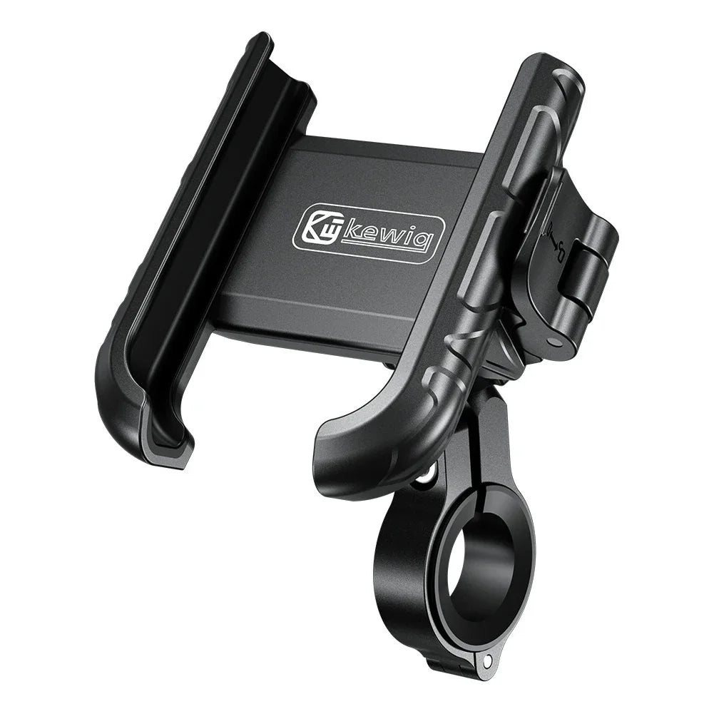 Motorcycle Phone Holder One-Touch Auto Quick Lock Bike Phone Mount ATV Bicycle Scooter Phone Holder with Aluminum Handlebar Base