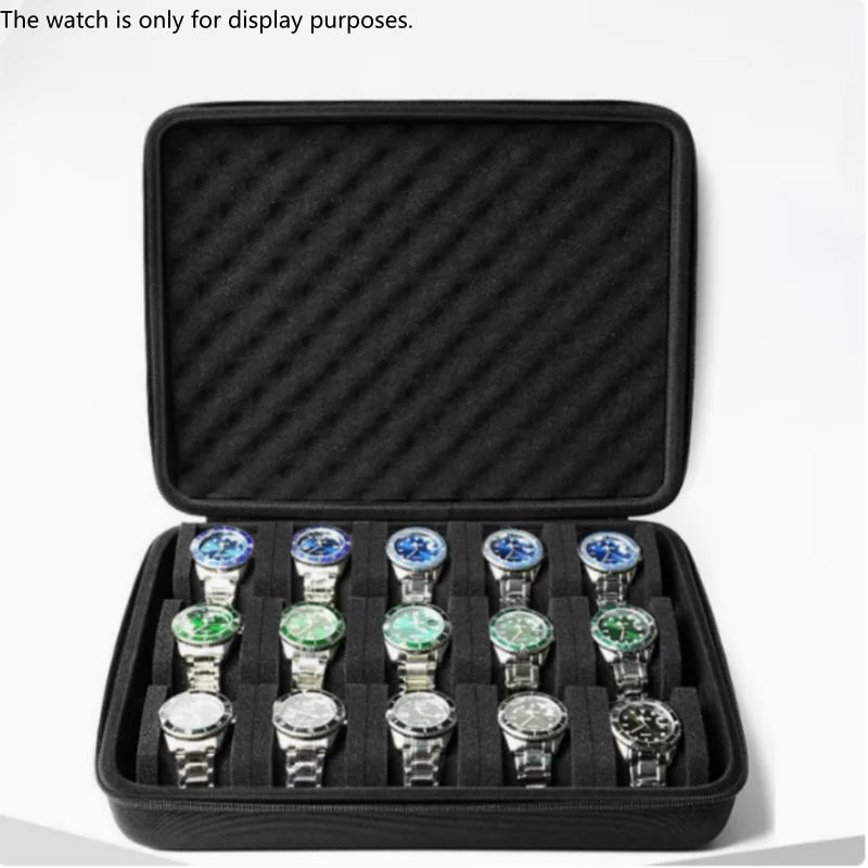 Advanced Watch Storage Box, 15 Card Slot Watch Storage Box, Portable Jewelry Storage Box,Display Cabinet, Suitable for Home